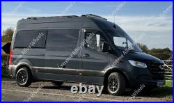 17 Black AT5 Alloy Wheels For Motorhome Camper Van 5x130 Wheels Only