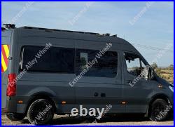 17 Black AT5 Alloy Wheels For Motorhome Camper Van 5x130 Wheels Only