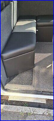 2 X Storage Benchs Grey Black Comfortable For Motorhome, Camper Van, day van
