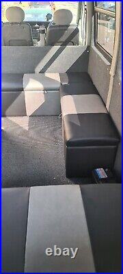 2 X Storage Benchs Grey Black Comfortable For Motorhome, Camper Van, day van