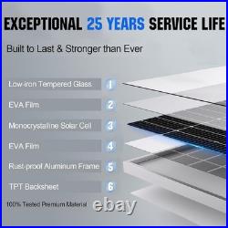 200W 400W Solar Panel 12V Off Grid with Brackets for Motorhomes Camper Van