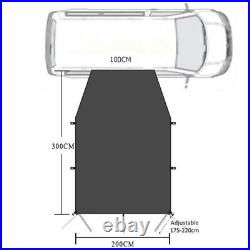 210D Fire Retardant Khaki Sun Canopy Awning for Motorhome Van Campervan Suv