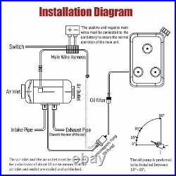 2KW Air Diesel Heater 12V for Caravan Camper Van Motorhome Night Parking Truck