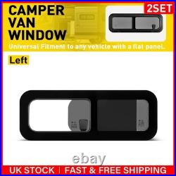2x Camper Van Motorhome Side Sliding Opening Windows Conversion Caravan RV Left