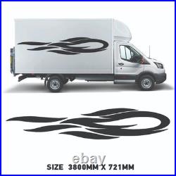 3.8m Long 3800mm x 721mm Box Van Campervan Motorhome Side Stripe Stickers SCBV04