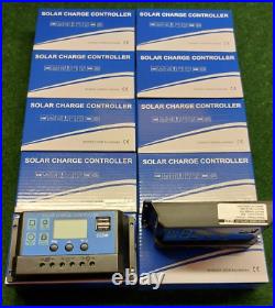 30A PWM LCD USB SOLAR CHARGE CONTROLLER x10 value pack 10pc MOTORHOME CAMPER VAN