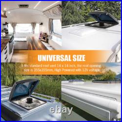 360mm RV Roof Vent Fan 12V 10 Speeds Remote Control Camper Van Motorhome Caravan