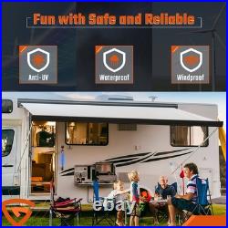 3M ELECTRIC AWNING WIND ROLL OUT SUN CANOPY CAMPERVAN MOTORHOME VAN RV With SWITCH