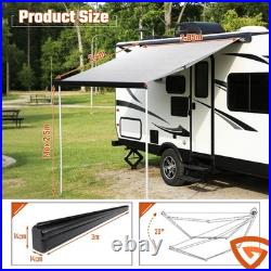 3M ELECTRIC AWNING WIND ROLL OUT SUN CANOPY CAMPERVAN MOTORHOME VAN RV With SWITCH