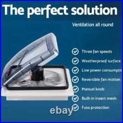 40CM Roof Vent Fan Camper Van Motorhome Crystal Turbo Fan RV Caravan Skylight 40CM Roof Vent Fan Camper Van Motorhome Crystal Turbo Fan RV Caravan Skylight