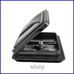 420x420mm Camper Van Skylight Roof Vent Motorhome Horsebox 12V Fan ALL Black 420x420mm Camper Van Skylight Roof Vent Motorhome Horsebox 12V Fan ALL Black