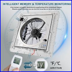 42cmx42cmx12cm RV Roof Vent Fan 12V 10 Spd Rain Sensor Camper Van Motorhome