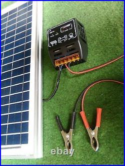 50 Watt Pv Solar Panel Kit Cable & Regulator Brackets Motorhome Camper Van 50w