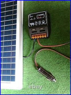 50 Watt Pv Solar Panel Kit Cable & Regulator Brackets Motorhome Camper Van 50w