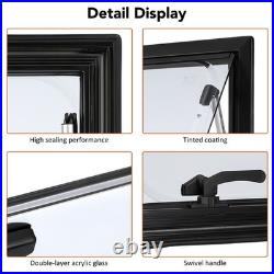 500 x 350 mm Camper Van Cassette Windows for Motorhome Window Acrylic Hinged