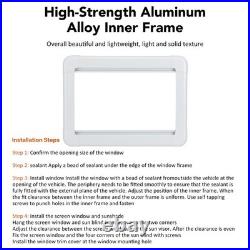 500 x 350 mm Camper Van Cassette Windows for Motorhome Window Acrylic Hinged