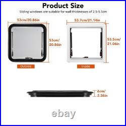 500x500mm Tempered Glass Camper Van Cassette Windows Blinds Motorhome Horsebox