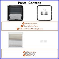 500x500mm Tempered Glass Camper Van Cassette Windows Blinds Motorhome Horsebox