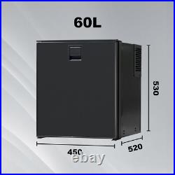 60L 12V/24V Camper Van Fridge Motorhome Portable Compressor Refrigerator 0-10