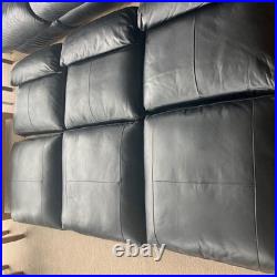 6x Cushions Seats bed black leather van Conversion Motorhome campervan day EXC