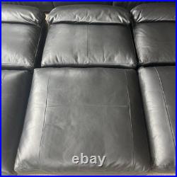 6x Cushions Seats bed black leather van Conversion Motorhome campervan day EXC