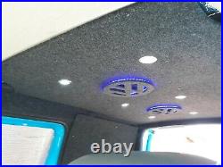6x black 12V Interior LED Spot Lights For VW T4 T5 Camper Van Caravan Motorhome