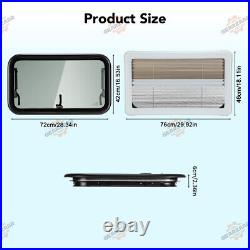 700400mm Camper Van Cassette Windows Hinged Blind RV Caravan Motorhome Horsebox