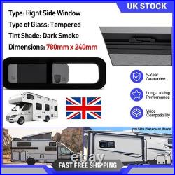 780mmx240mm Right Side Sliding Window Universal Dark Tint Motorhome Front Right