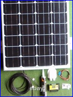 80 WATT SOLAR PANEL KIT MOTORHOME VW CAMPER VAN CARAVAN BONGO LCD controller 80w