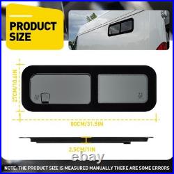 800x270mm Camper Van Motorhome Sliding Opening Windows Conversion Caravan Black