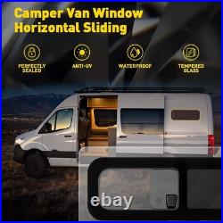800x270mm Camper Van Motorhome Sliding Opening Windows Conversion Caravan Black