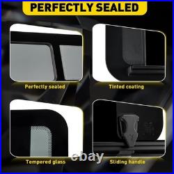 800x270mm Camper Van Motorhome Sliding Opening Windows Conversion Caravan Black