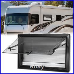 800x450mm Black Camper Van Cassette Windows Hinged Conversion Caravan Motorhome
