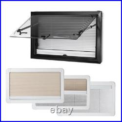 800x450mm Black Camper Van Cassette Windows Hinged Conversion Caravan Motorhome