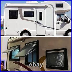800x450mm Black Camper Van Cassette Windows Hinged Conversion Caravan Motorhome