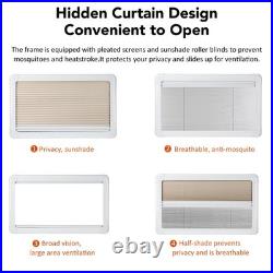 800x450mm Black Camper Van Cassette Windows Hinged Conversion Caravan Motorhome