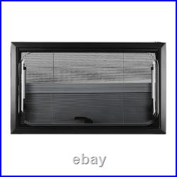 800x450mm Black Camper Van Cassette Windows Hinged Conversion Caravan Motorhome