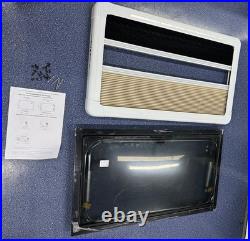 800x450mm Black Camper Van Cassette Windows Hinged Conversion Caravan Motorhome