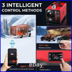 8KW Air Diesel Heater 12V 24V LCD APP Remote For Caravan Camper Van Motorhome RV