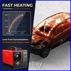 8KW Air Diesel Heater 12V 24V LCD APP Remote For Caravan Camper Van Motorhome RV