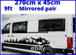 9ft Mountain Scene Graphic For Vans, Motorhomes & Campervans