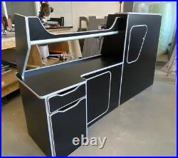 ASSEMBLED Camper Van Motorhome Furniture Kitchen Unit VW T5 T6 SWB Black/Silver