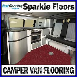 Altro Red Sparkly Camper Van Flooring / Motorhome / Caravan / Safety Flooring