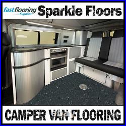 Altro Sparkly Dark Grey Camper Van Flooring / Motorhome Caravan Safety Flooring