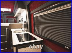 Black Camper Van Pleated Blind & Flyscreen Caravan Motorhome Horsebox 42 x 72cm