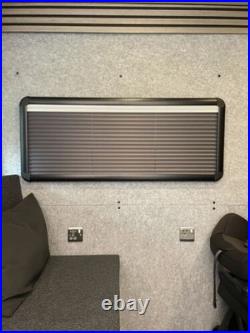 Black Camper Van Pleated Blind & Flyscreen Caravan Motorhome Horsebox 42 x 72cm