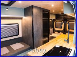 Black Camper Van Pleated Blind & Flyscreen Caravan Motorhome Horsebox 54 x 44cm