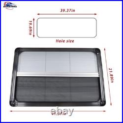 Black Motorhome Blind Flyscreen Caravan Camper Van Conversion RV 100cm×50cm