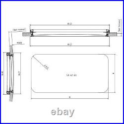 CASSETTE WINDOW 960mm x 450mm CURVED VAN WALL CAMPERVAN MOTORHOME HORSEBOX