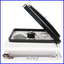 Camper Roof Vent Fan 12V Camper Van Motorhome 36x36cm With LED Light 11x 11' Camper Roof Vent Fan 12V Camper Van Motorhome 36x36cm With LED Light 11x 11'